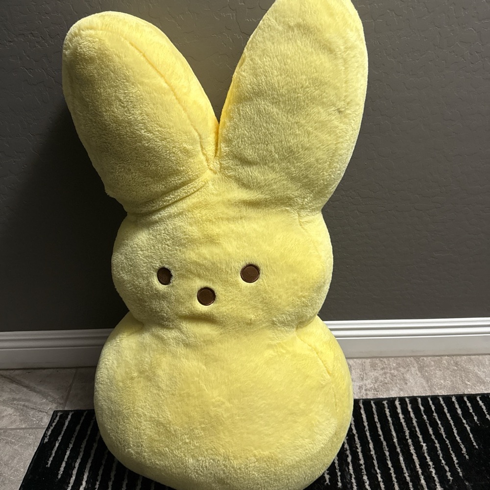 Yellow Plush Bunny Pillow